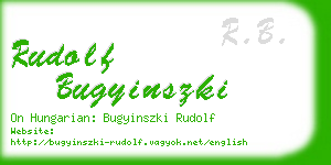 rudolf bugyinszki business card